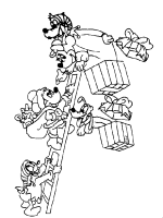 A coloring page of mickey mouse